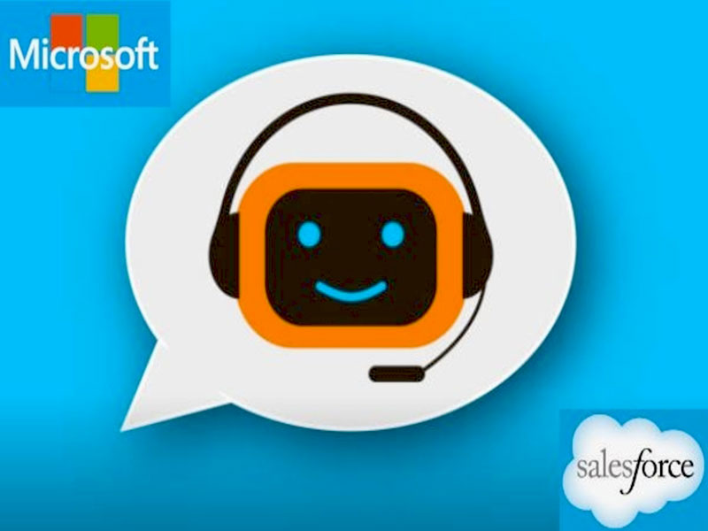 Les enseignes Salesforces et Microsoft, les leaders en ce qui concerne les chatbots, sont en compétition pour la première place sur ce marché.